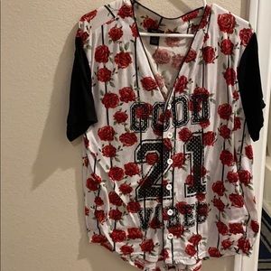 Button up jersey style shirt